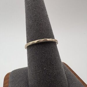 Silpada Hammered Silver Band Ring Size 8 Textured Minimalist Stackable